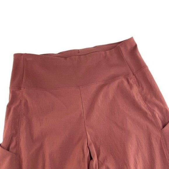 Athleta Trekkie Hybrid Crop Tights in Cognac Brown - Picture 3 of 6